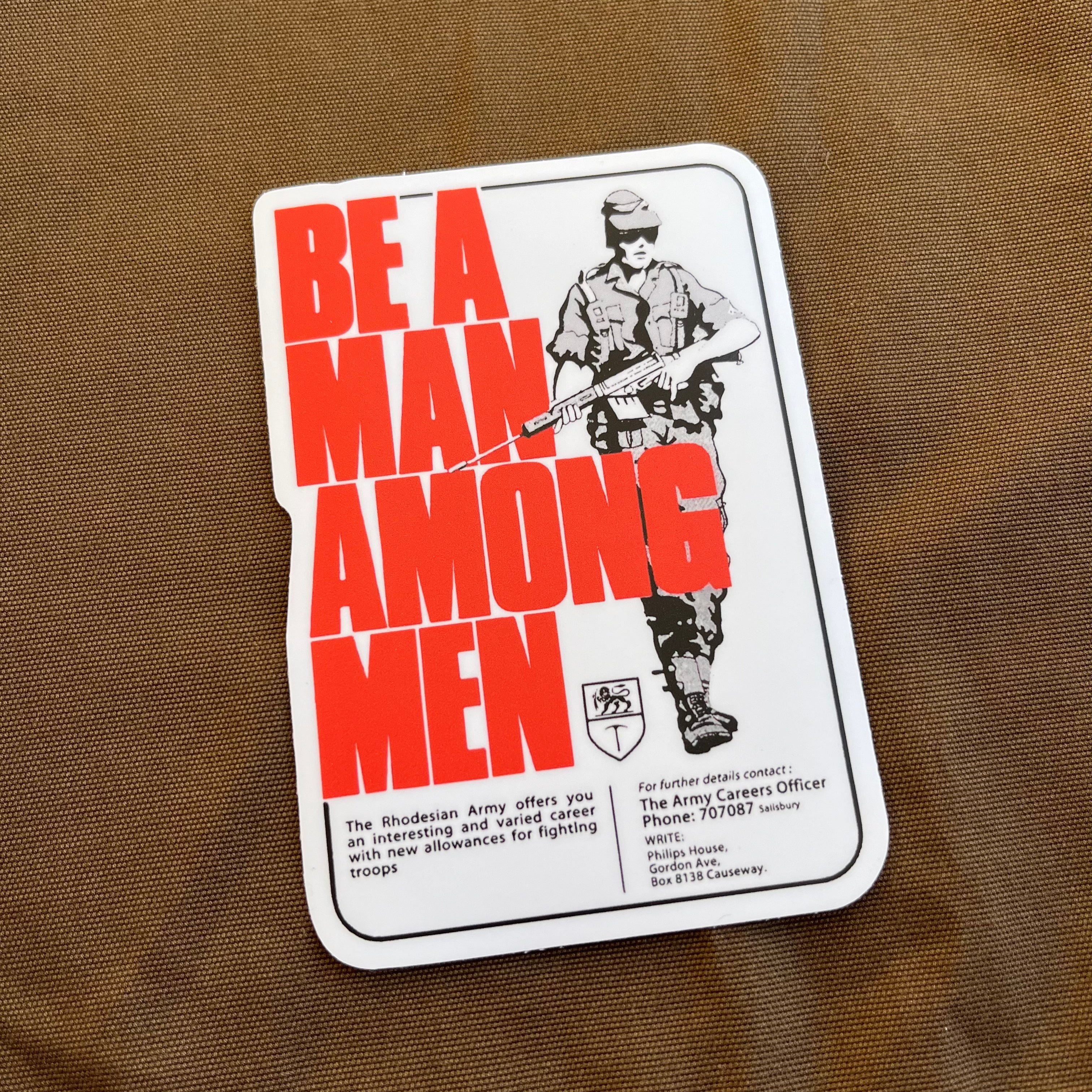 Man Sticker At Line Man Among Men Sticker – Expedition Antiques